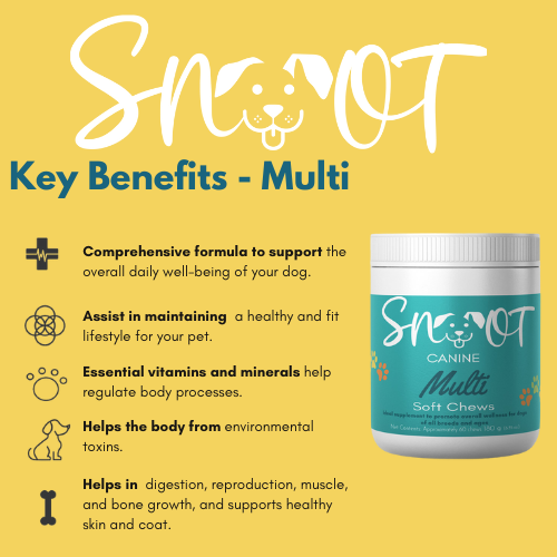 Multi Vitamin Soft Chews - Complete Daily Multivitamin for Dogs